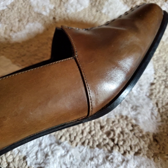 Mezlan Genuine Leather Pumps Womens 8M👠 Brown, Comfort Vamp Made Spain Heels👠 - Picture 7 of 14